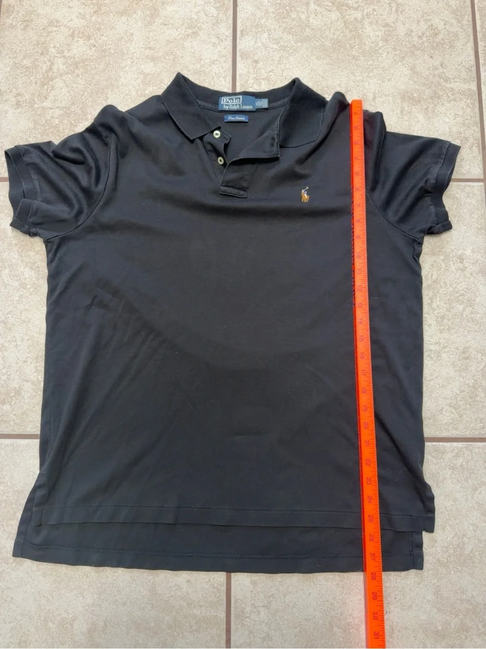 Polo Ralph Lauren Custom Slim Fit Black Polo Shirt Men’s XL